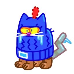 Кот в шапке sticker 6