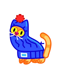 Кот в шапке sticker 9
