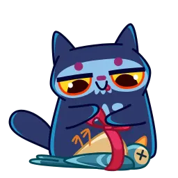 Кот Скелетон sticker 11
