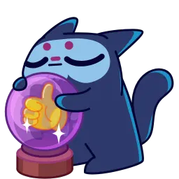Кот Скелетон sticker 3