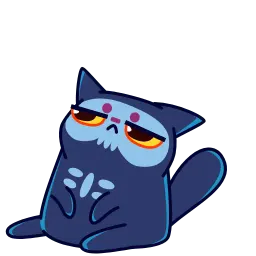 Кот Скелетон sticker 4