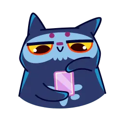 Кот Скелетон sticker 8