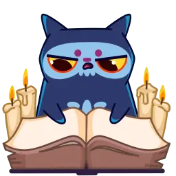 Кот Скелетон sticker 9