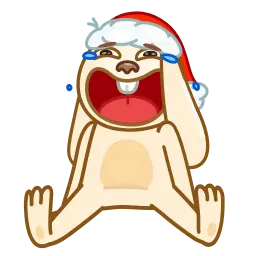 Рождественский зайчик Telegram sticker pack