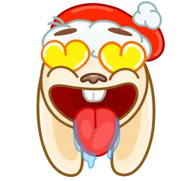 Рождественский зайчик sticker 2