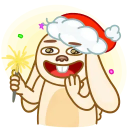Рождественский зайчик sticker 12