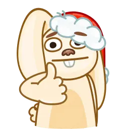 Рождественский зайчик sticker 3