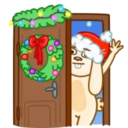 Рождественский зайчик sticker 5