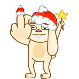 Рождественский зайчик sticker 8
