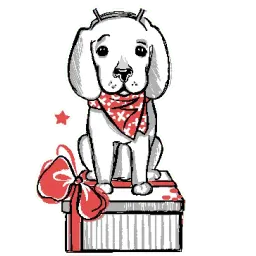 Рождественский Пёсик @stickerus sticker 5
