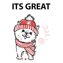 Рождественский Пёсик @stickerus sticker 6
