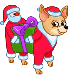 Рождественские собаки sticker 7