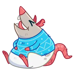 Рождественская крыса Telegram sticker pack