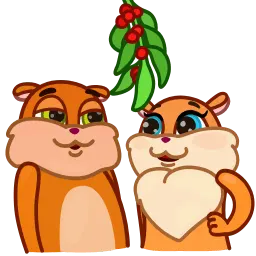Новогодняя белочка sticker 2