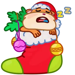 Новогодняя белочка sticker 11