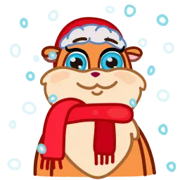 Новогодняя белочка sticker 12