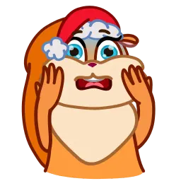 Новогодняя белочка sticker 4
