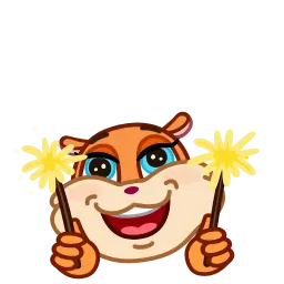 Новогодняя белочка sticker 9