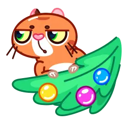 Рождественский тигр sticker 4