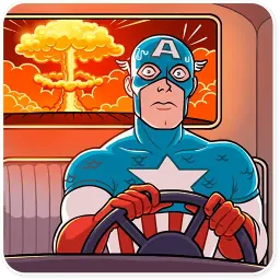 60‘s Captain America sticker 3