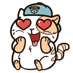 Котик Печенька от waf-waf sticker 2