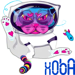 Космо-кот Telegram sticker pack