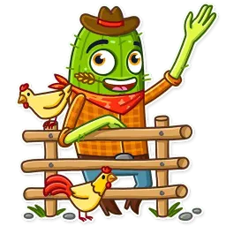 Cowboy Cactus sticker 5