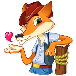Cowboy Fox sticker 2