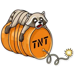 Criminal Raccoon sticker 4