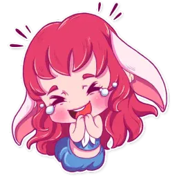 Cute Bunny Girl Telegram sticker pack