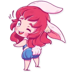 Cute Bunny Girl sticker 6