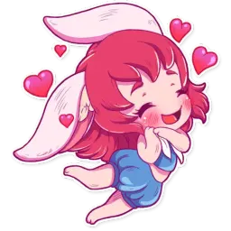 Cute Bunny Girl sticker 7