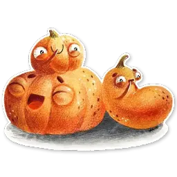 Cute pumpkins sticker 3