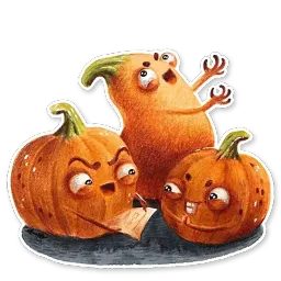 Cute pumpkins sticker 4