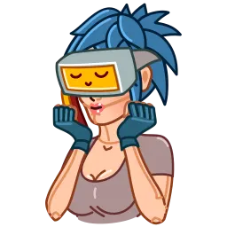 Кибер-девушка sticker 4