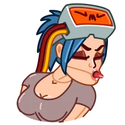 Кибер-девушка sticker 7