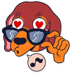 Dachshund Jones sticker 2