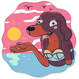 Dachshund Jones sticker 4