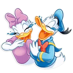 Donald and Daisy Telegram sticker pack