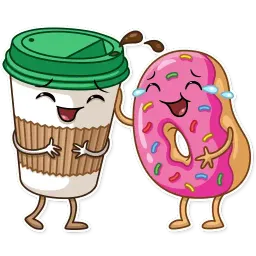 Donut and Coffee Telegram sticker pack