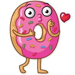 Donut and Coffee sticker 2