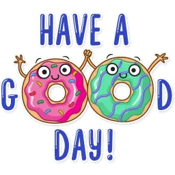 Donut and Coffee sticker 12