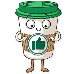 Donut and Coffee sticker 3