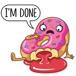Donut and Coffee sticker 4