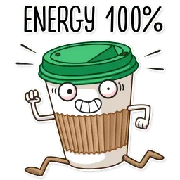 Donut and Coffee sticker 7