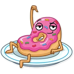 Donut and Coffee sticker 10