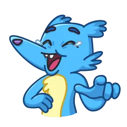 Голубой волк Telegram sticker pack