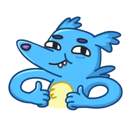 Голубой волк sticker 3