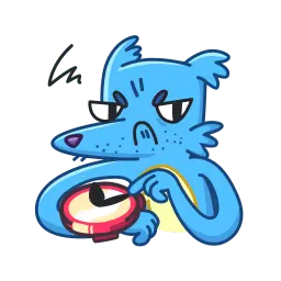 Голубой волк sticker 7
