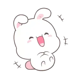 Пушистый зайчик Stickers | Стикеры sticker 2